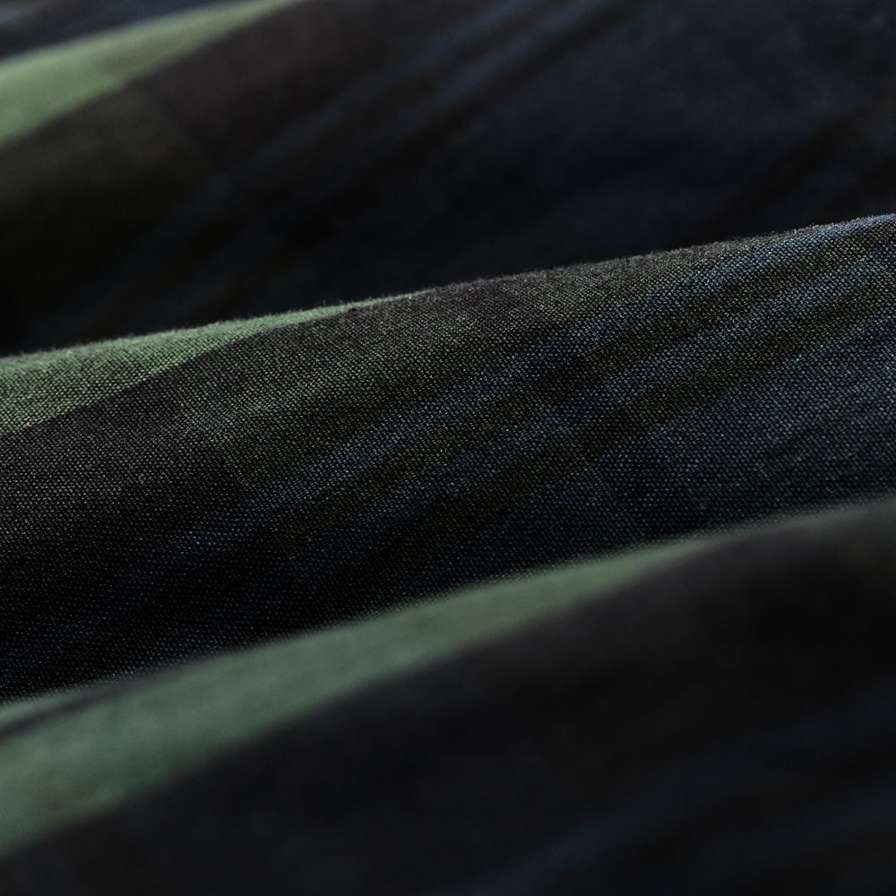 Alternate view of the Filson Women's Dry Waxed Long Cruiser - Black / Green Plaid