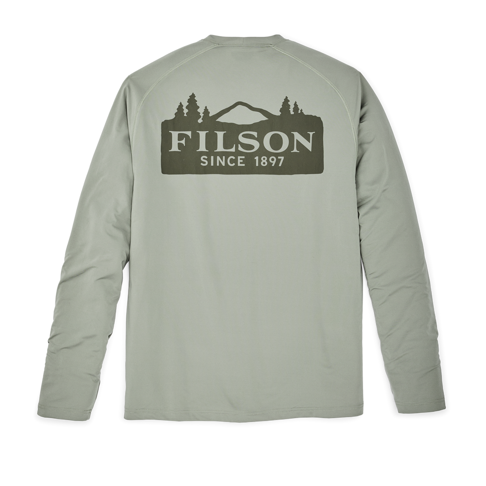 Alternate view of the Filson Long Sleeve Barrier T-shirt - Desert Sage / Scenic