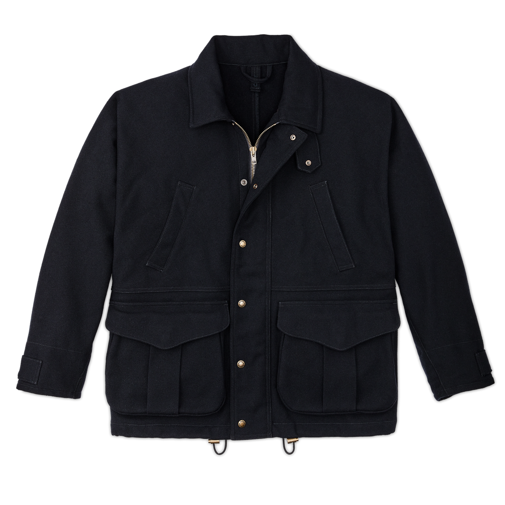 Front-facing image of the Filson Cavalry Wool Field Jacket - Navy