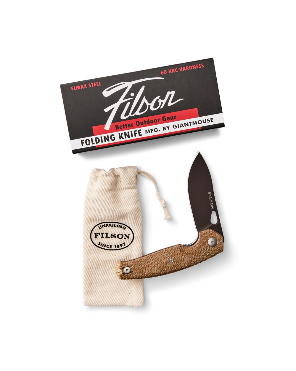 Filson X Giant Mouse Jagt Knife - Brown / Tan