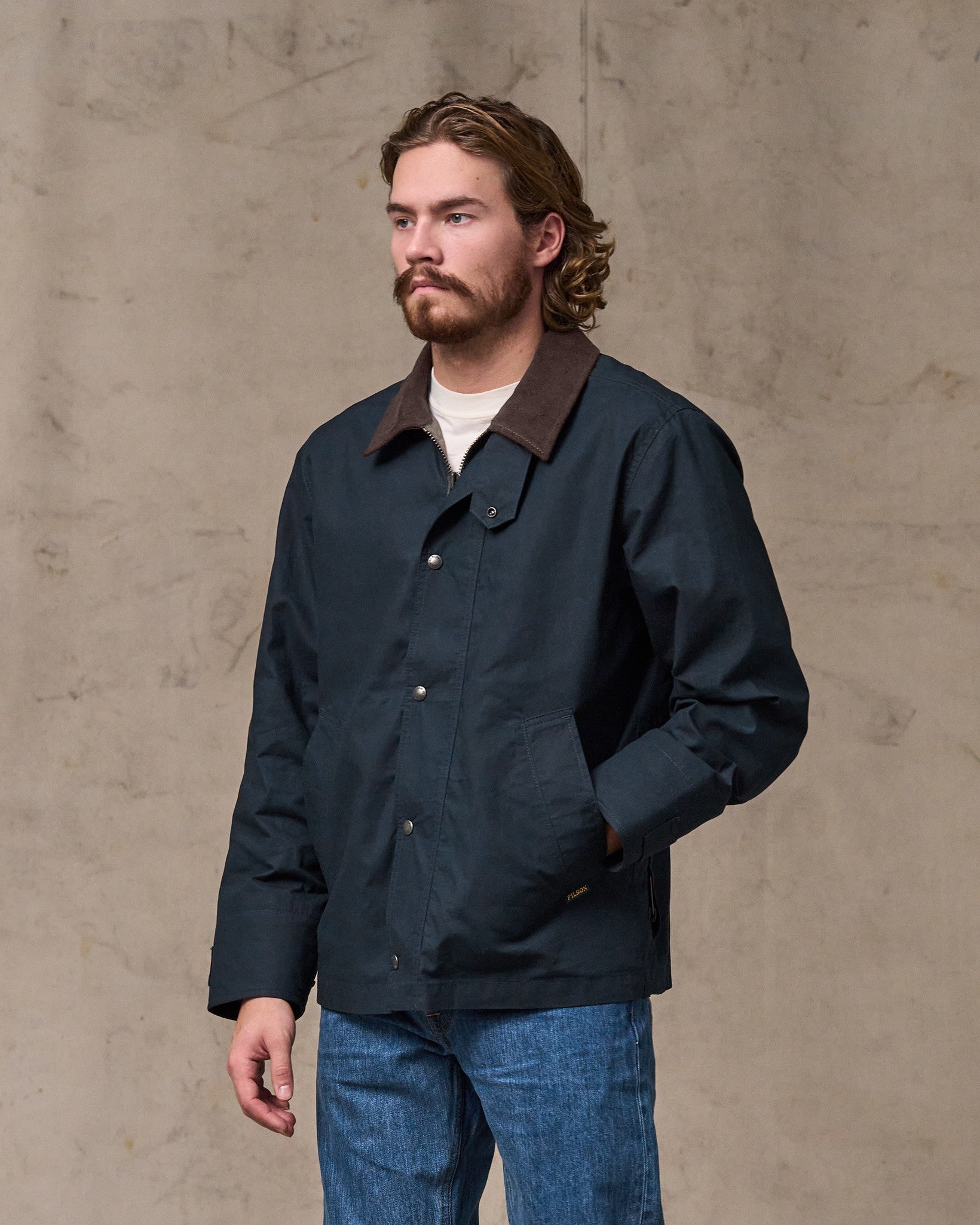 Dry Wax Short Field Jacket - Navy | Filson