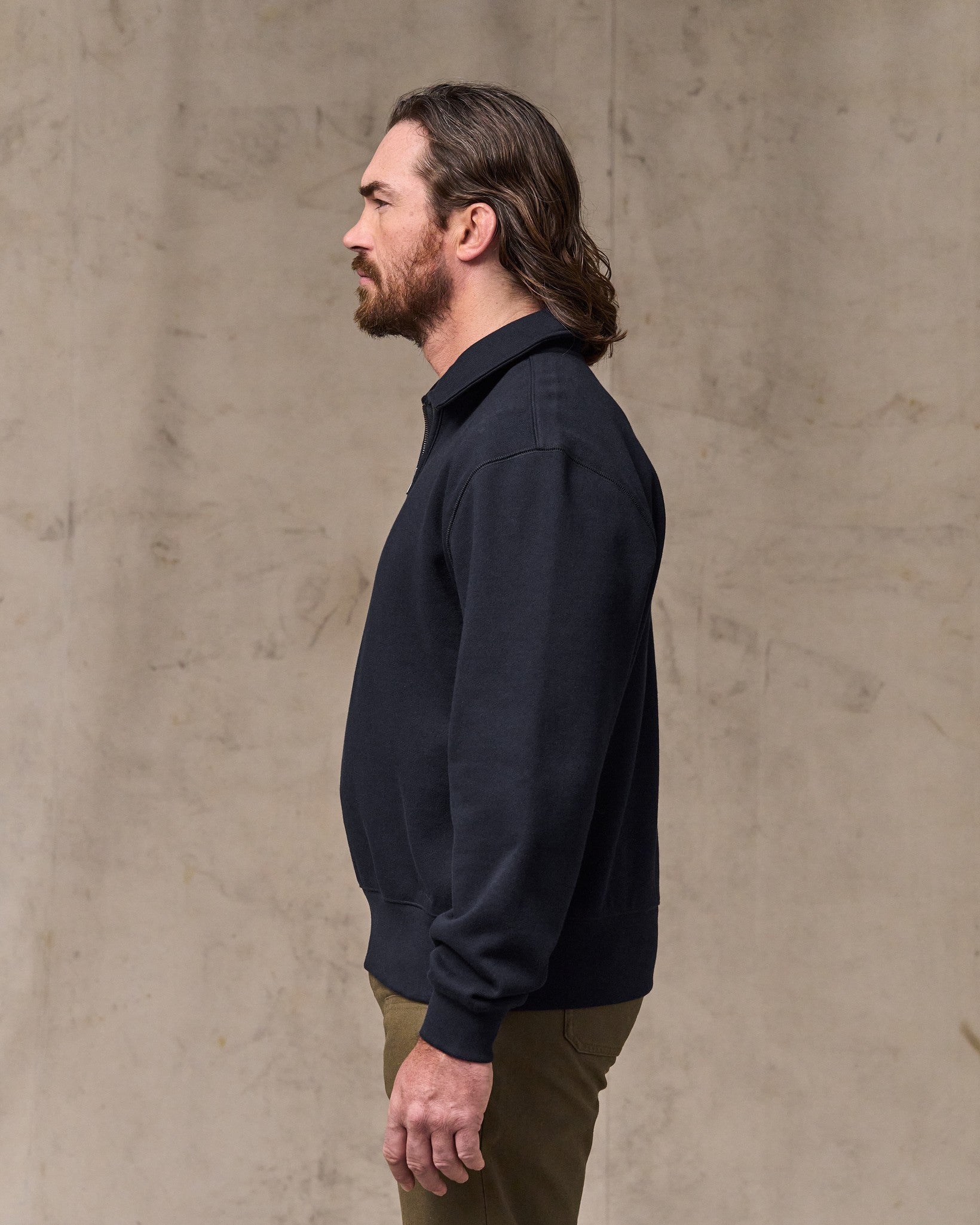 14-oz. Heritage Fleece Quarter Zip - Dark Indigo | Filson