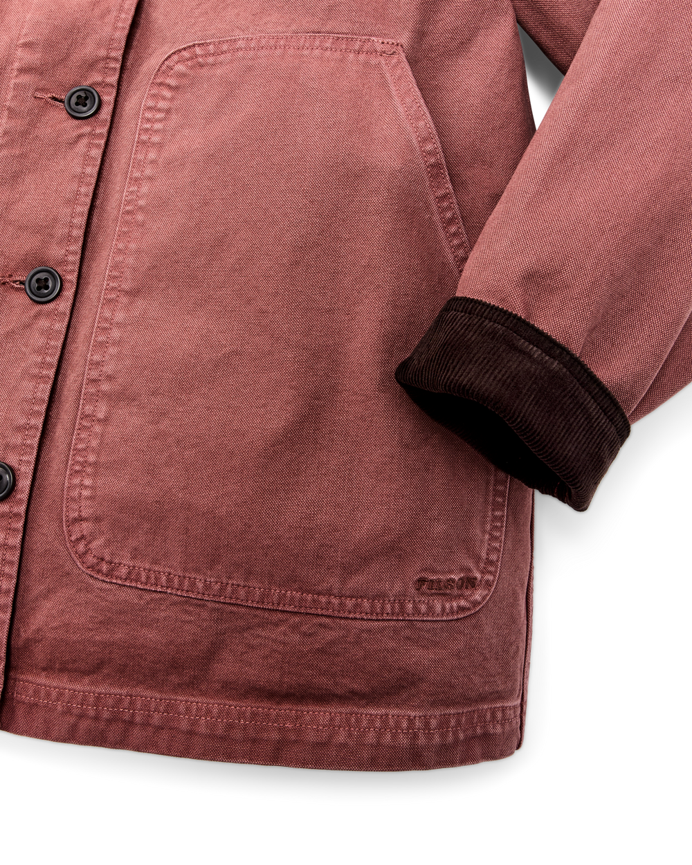 Alternate view of the Filson Women's Canvas Barn Coat - Mahogany