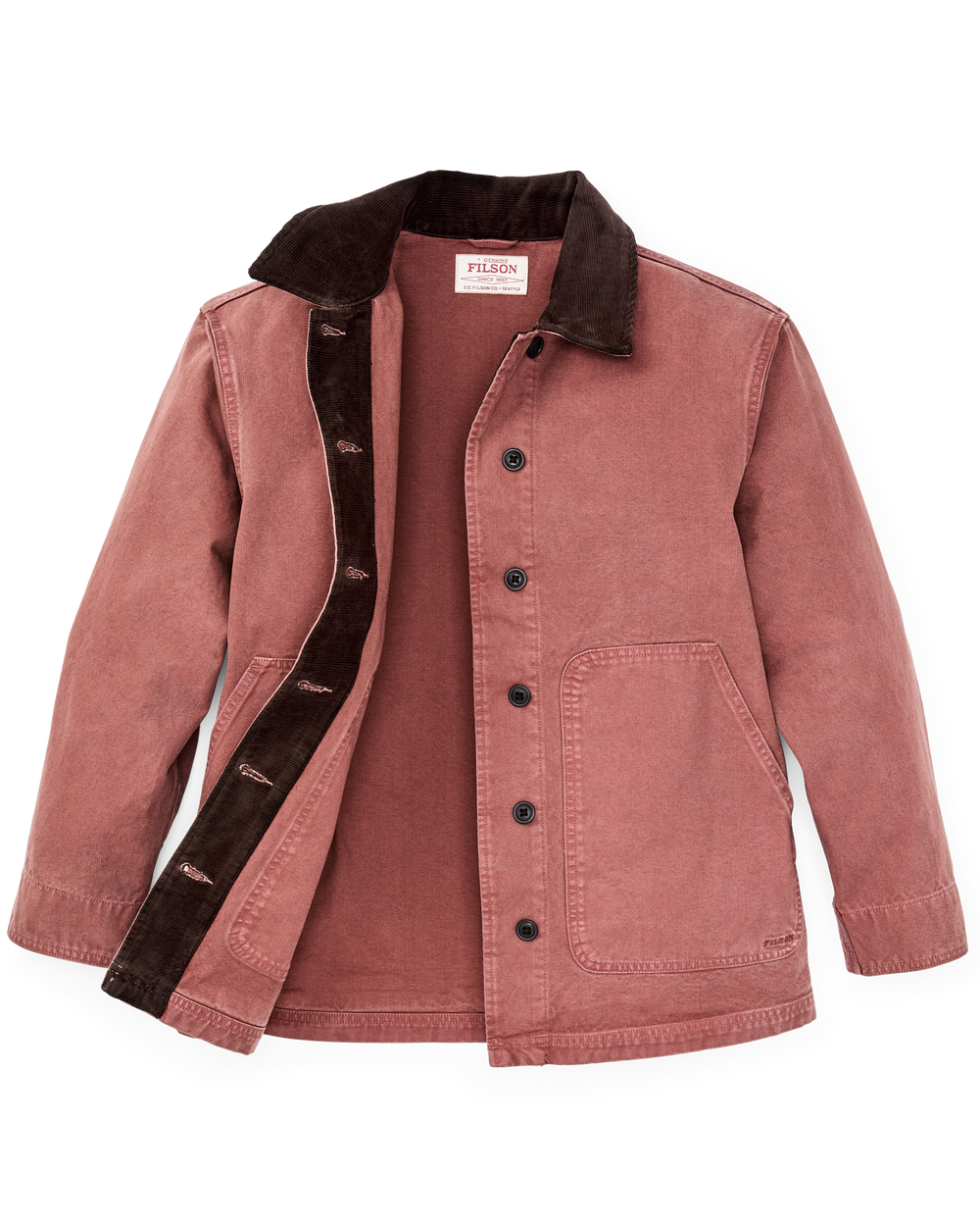 Alternate view of the Filson Women's Canvas Barn Coat - Mahogany