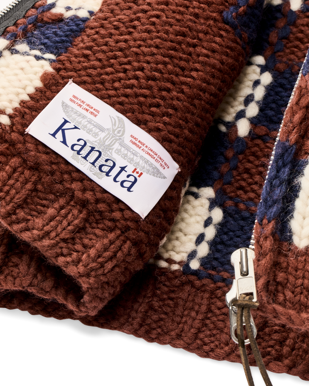 Women's Handmade Sweater Vest - Maroon / Navy Multi