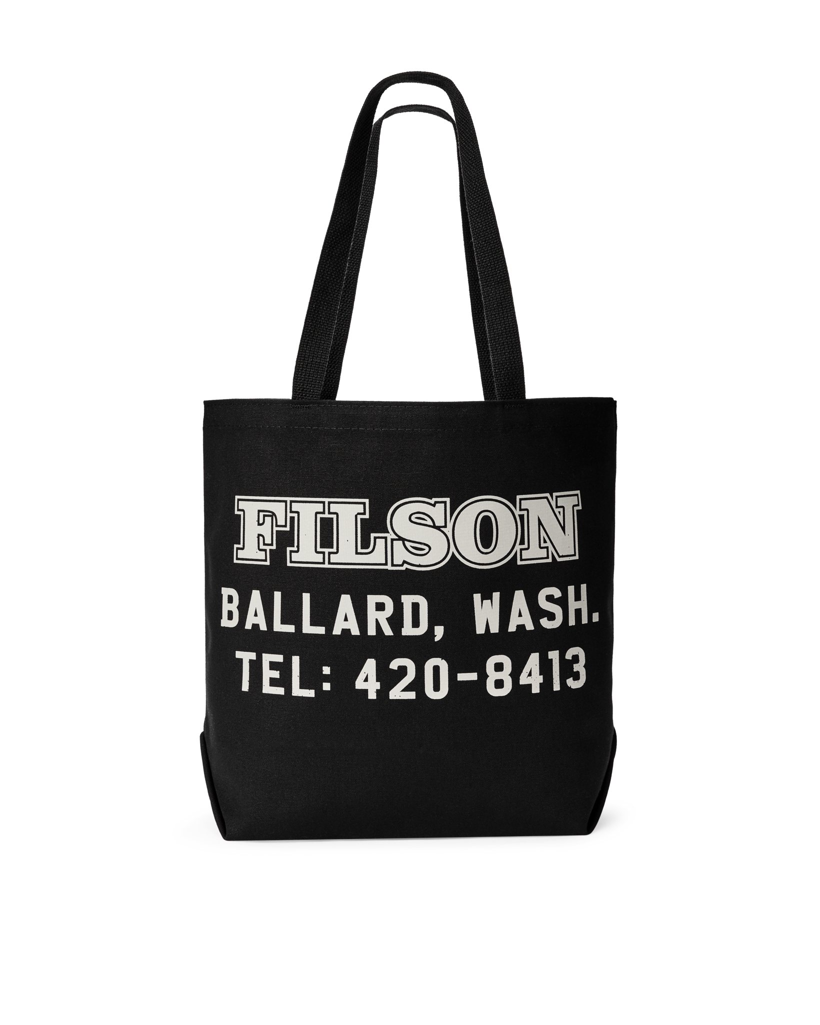 Ballard Graphic Tote Bag - Black | Filson