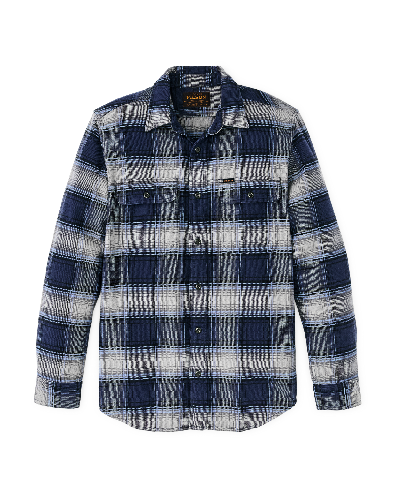 Filson Vintage Flannel Work Shirt in Light Blue/Navy Plaid Filson Vintage Flannel Work Shirt in Light Blue/Navy Plaid