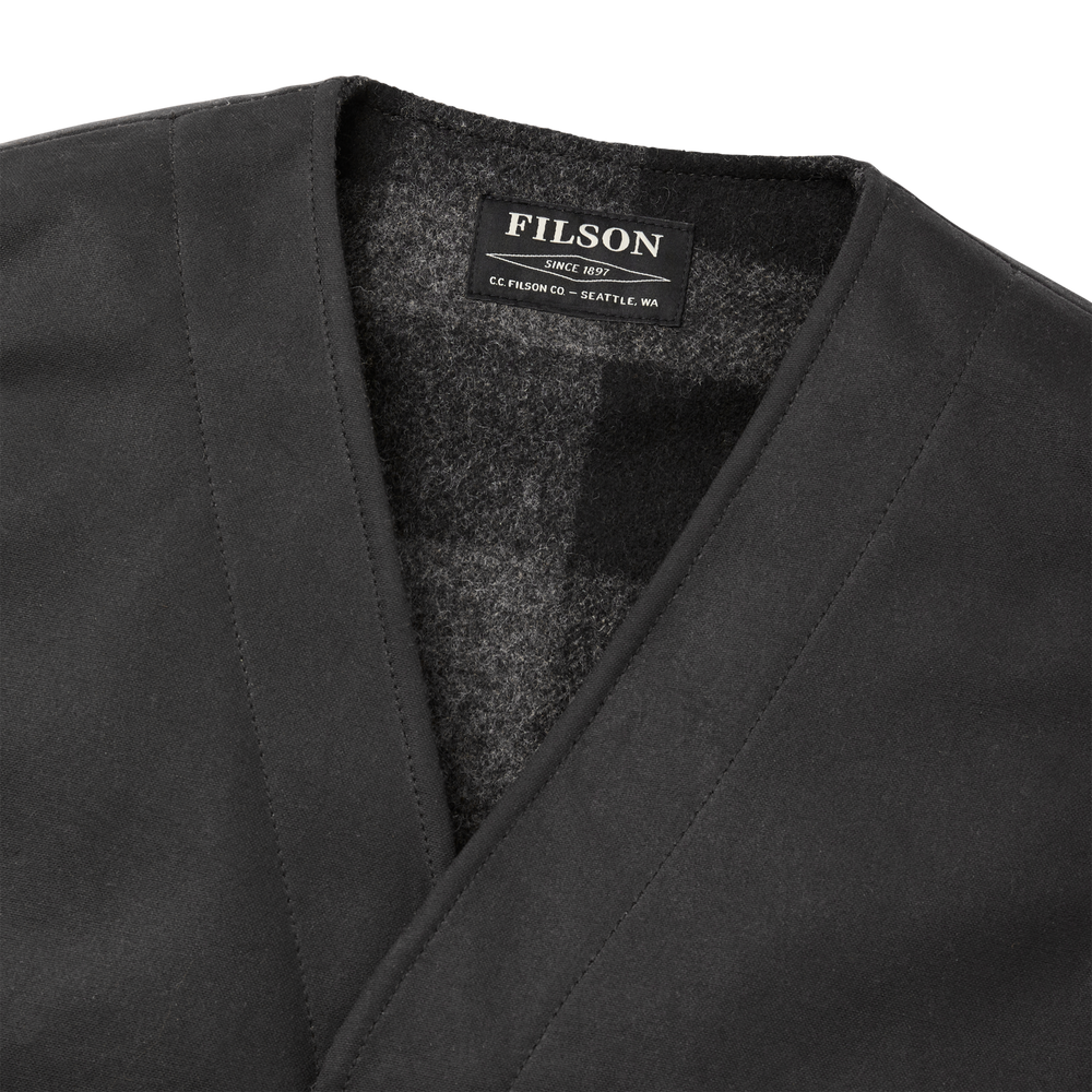 Alternate view of the Filson Mackinaw Wool Lined Tin Cloth Vest - Cinder