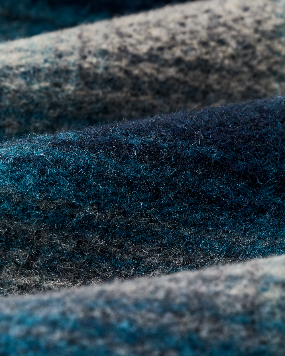 Mackinaw Wool Work Jacket - Teal / Gray Ombre
