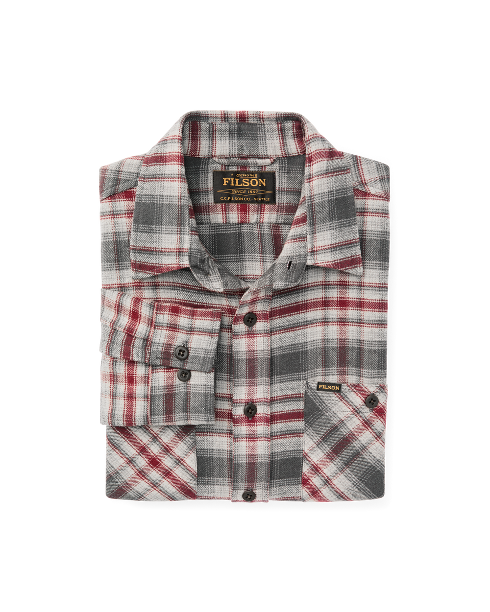 Rangeland Flannel Shirt - Red / Gray Plaid