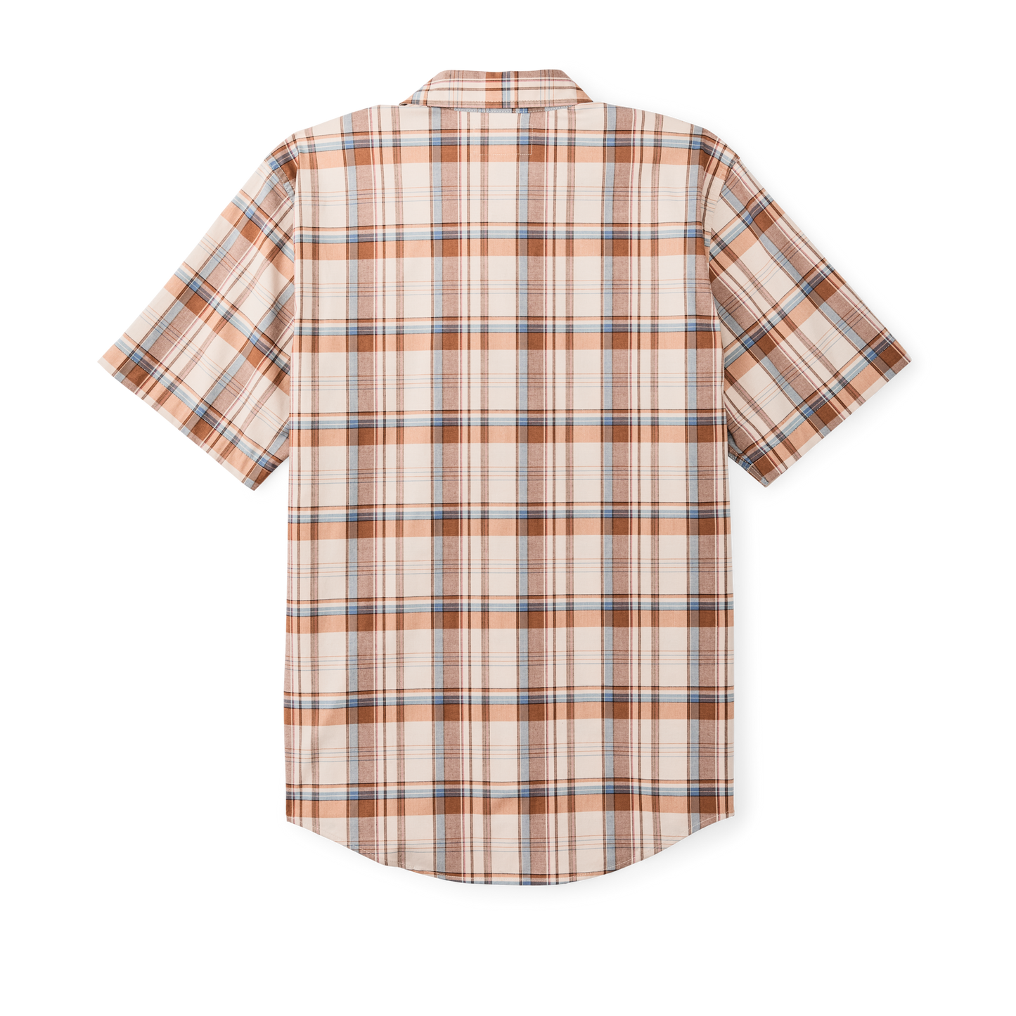 Alternate view of the Filson Twin Lakes Short Sleeve Sport Shirt - Beige / Rust Plaid
