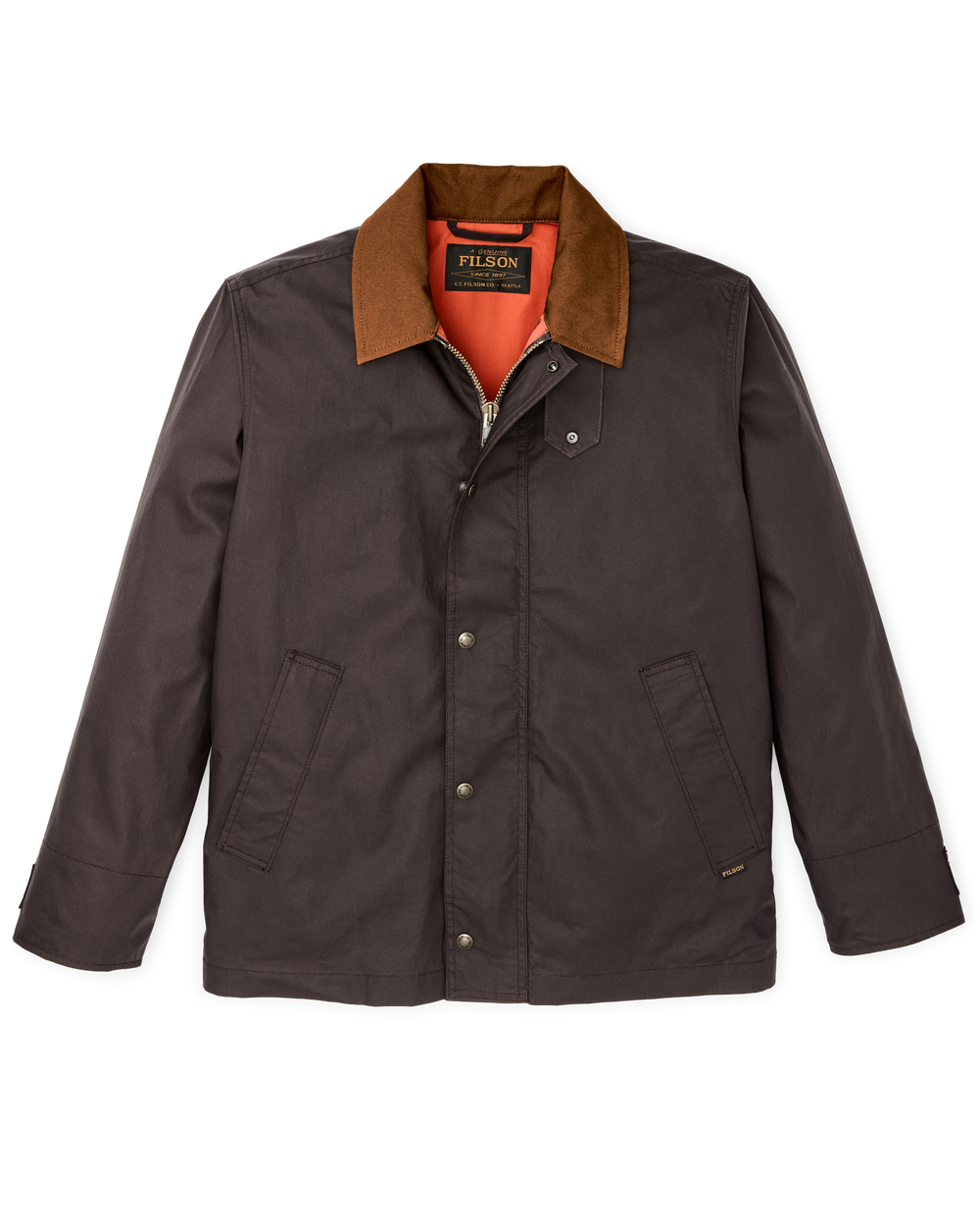 Dry Wax Short Field Jacket - Dark Brown Tan