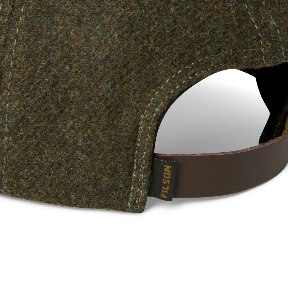 Alternate view of the Filson Mackinaw Wool Forester Cap - Forest Green