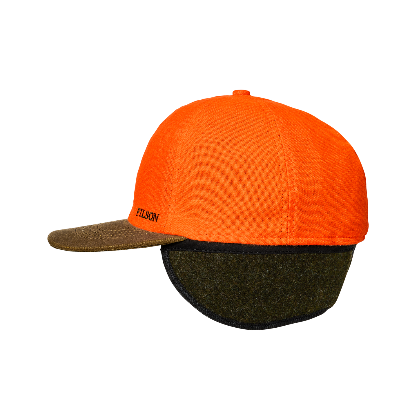 Alternate view of the Filson Insulated Blaze/tin Cloth Cap - Desert Tan / Blaze Orange