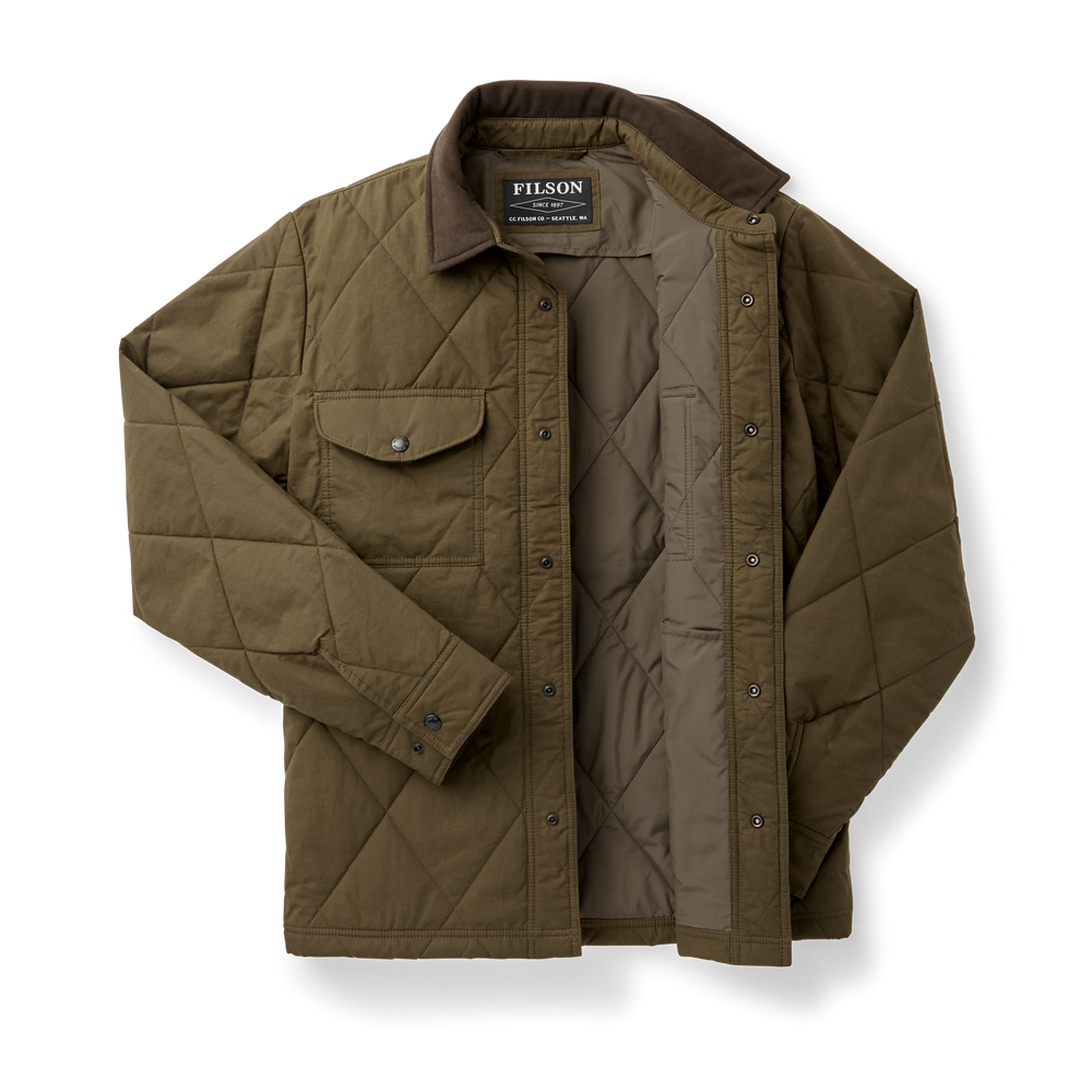 Alternate view of the Filson Hyder Quilted Jac-shirt - Marsh Olive