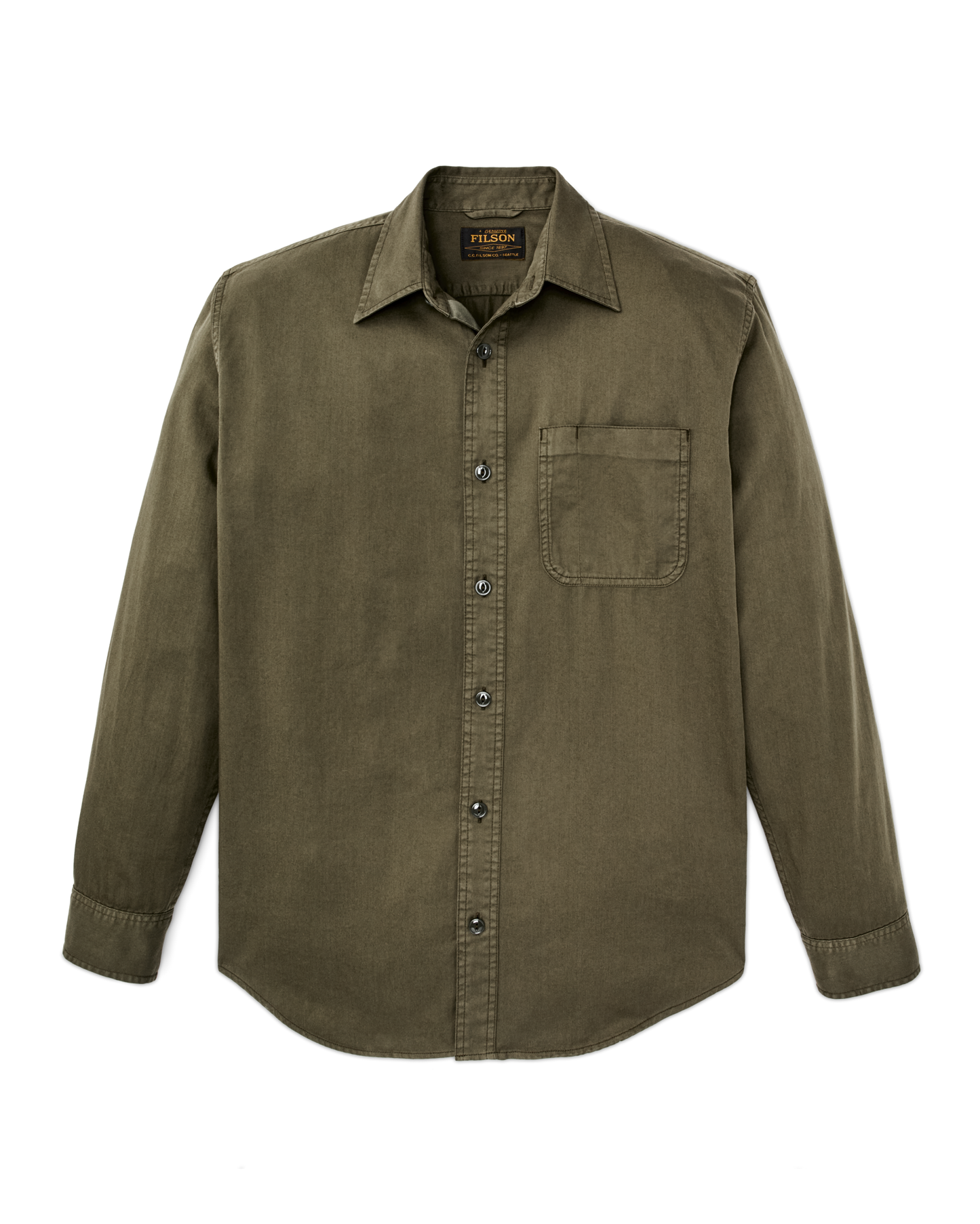4.5-oz. Twill Shirt - Military Olive | Filson 4.5-oz. Twill Shirt - Military Olive | Filson