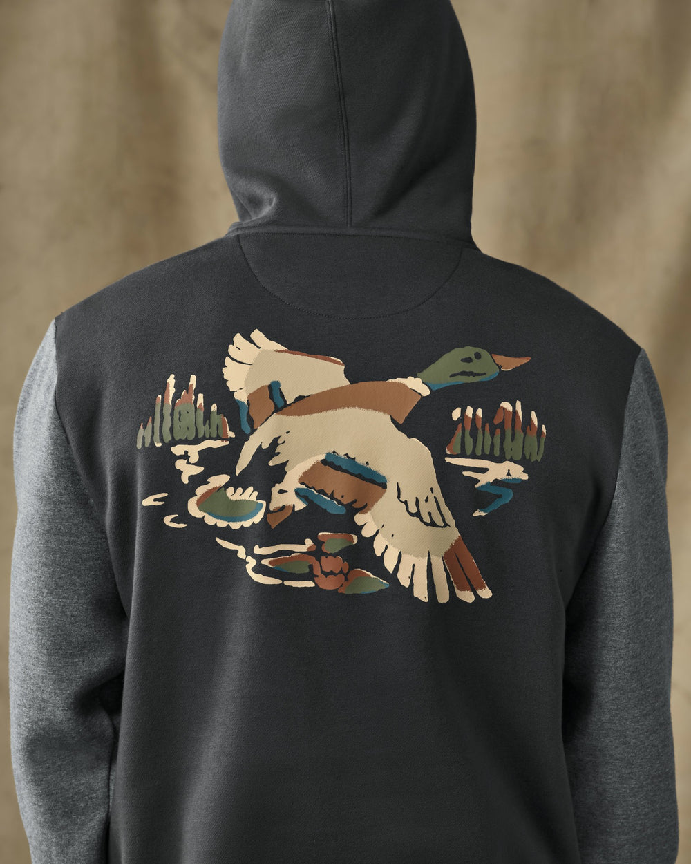 Mallard Graphic Hoodie - Faded Black
