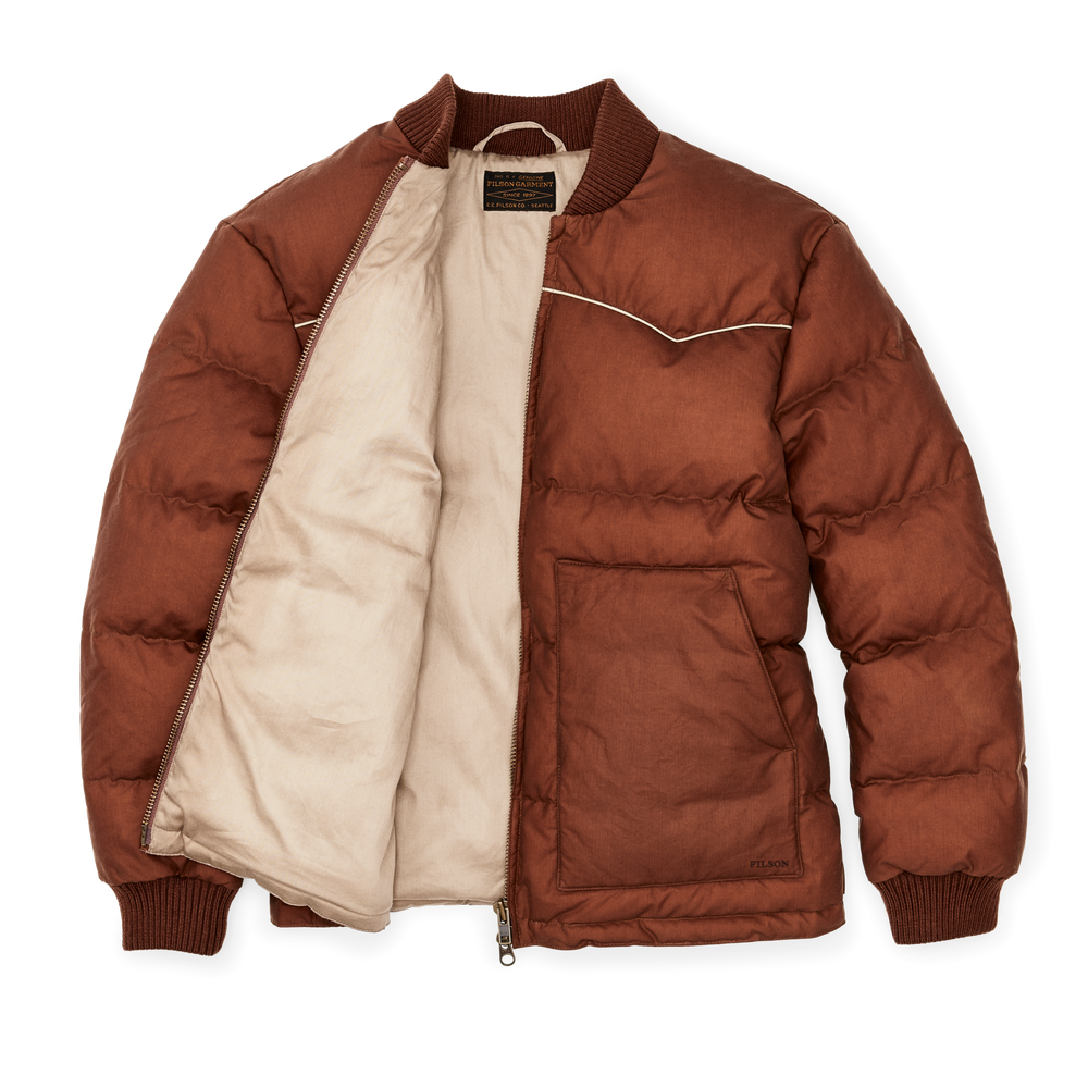 Alternate view of the Filson Women's Waxed Down Jacket - Madder Root