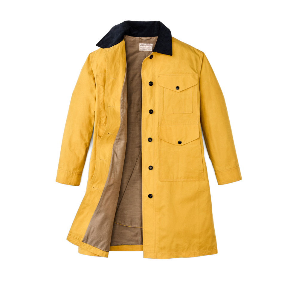 Alternate view of the Filson Women's Dry Waxed Long Cruiser - Yellow