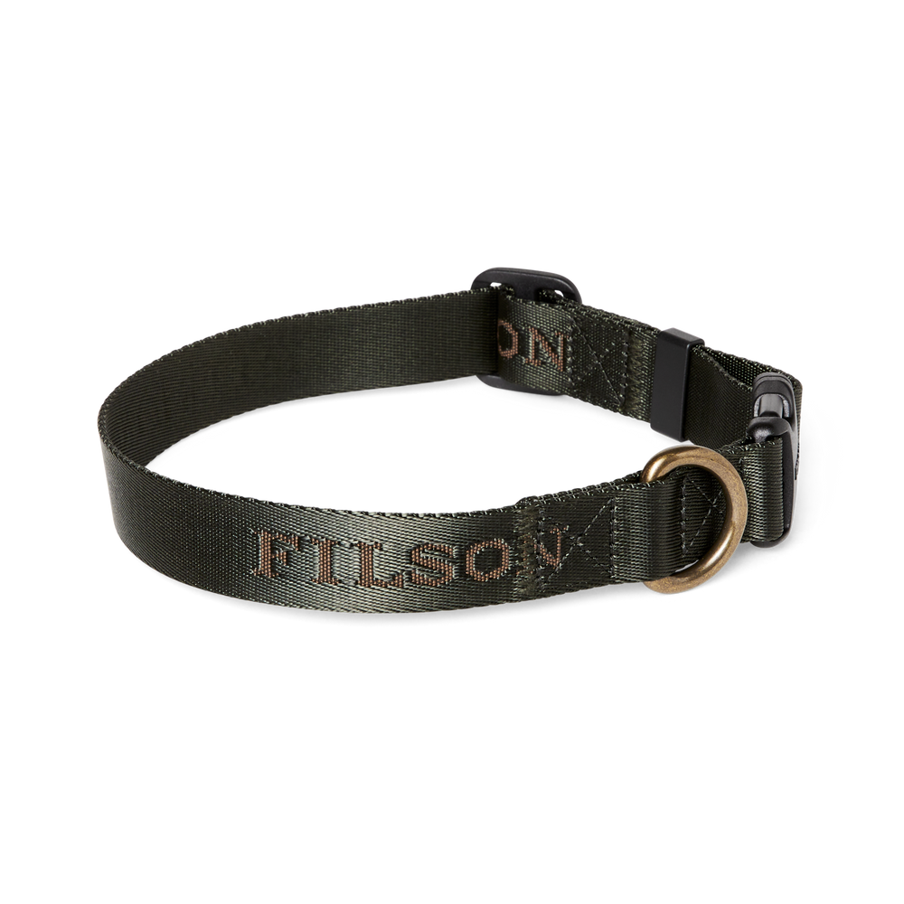 Alternate view of the Filson Nylon Dog Collar - Dark Timber