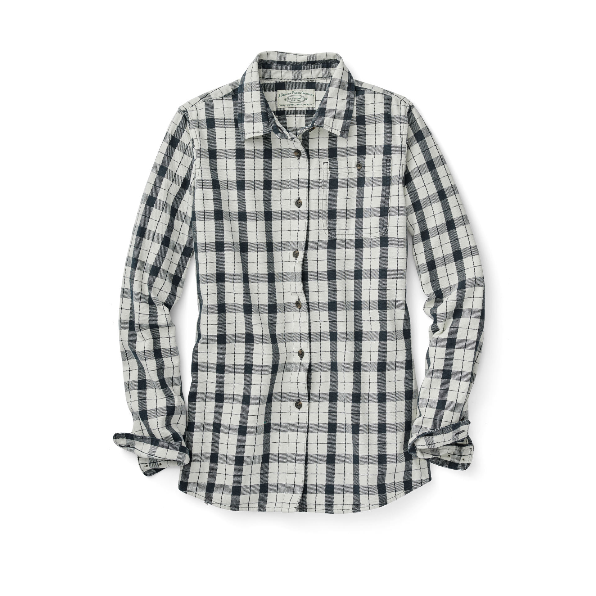 filson 60s? usa製 shirt natural vintage Filson Vintage Flannel Work Shirt Natural/Charcoal at