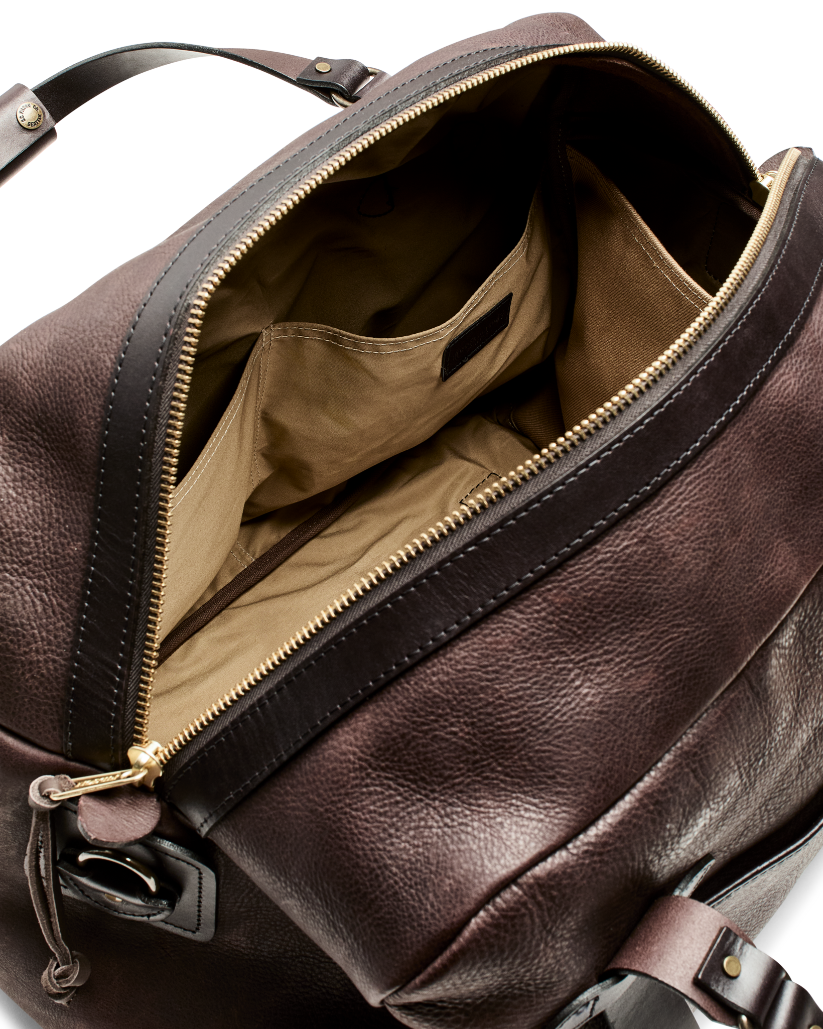 Heritage Leather Medium Duffle Bag - Ballard Brown