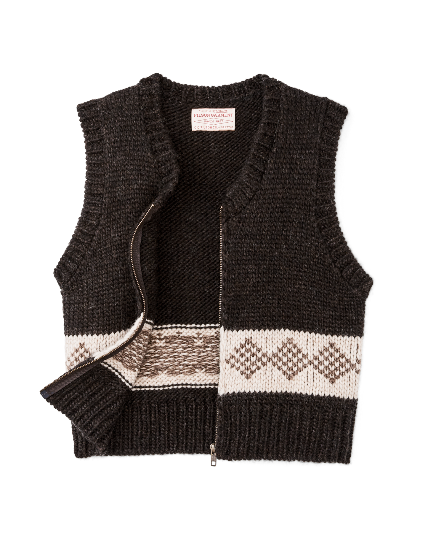 Women's Wool Vest - Dark Brown