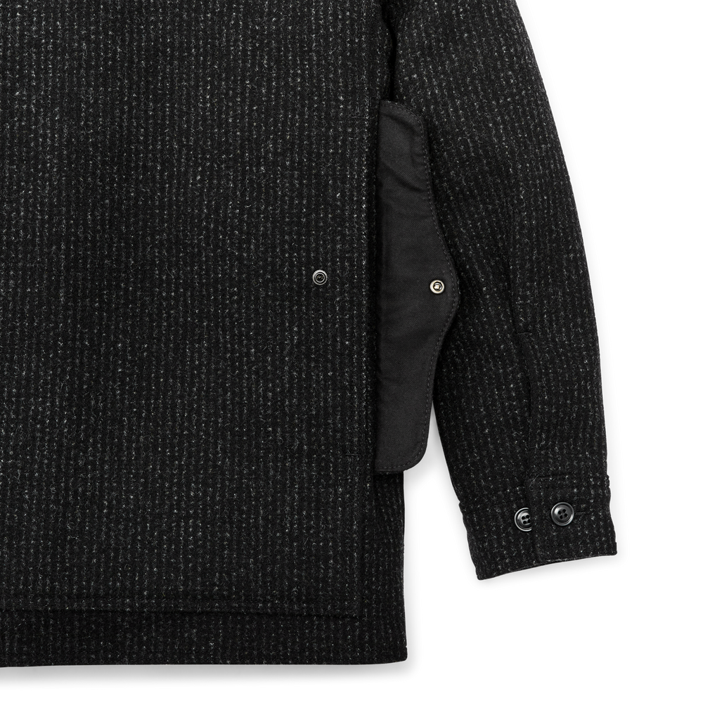 Alternate view of the Filson Chris Stapleton Signature Mackinaw Wool Cruiser - Black Charcoal / Rope Stripe