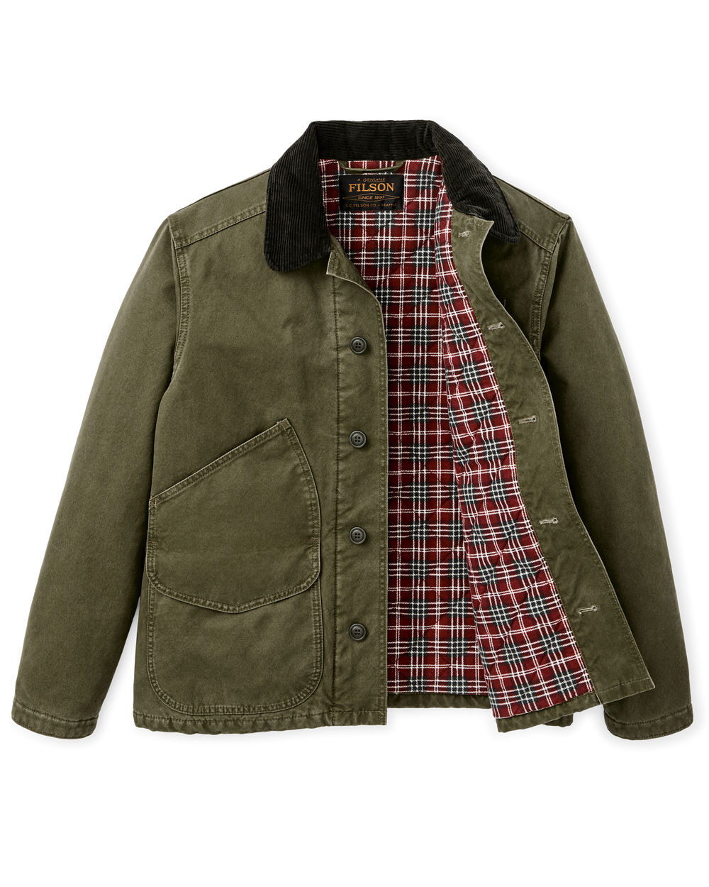 Insulated Canvas Outfitter Jacket - Dark Olive
