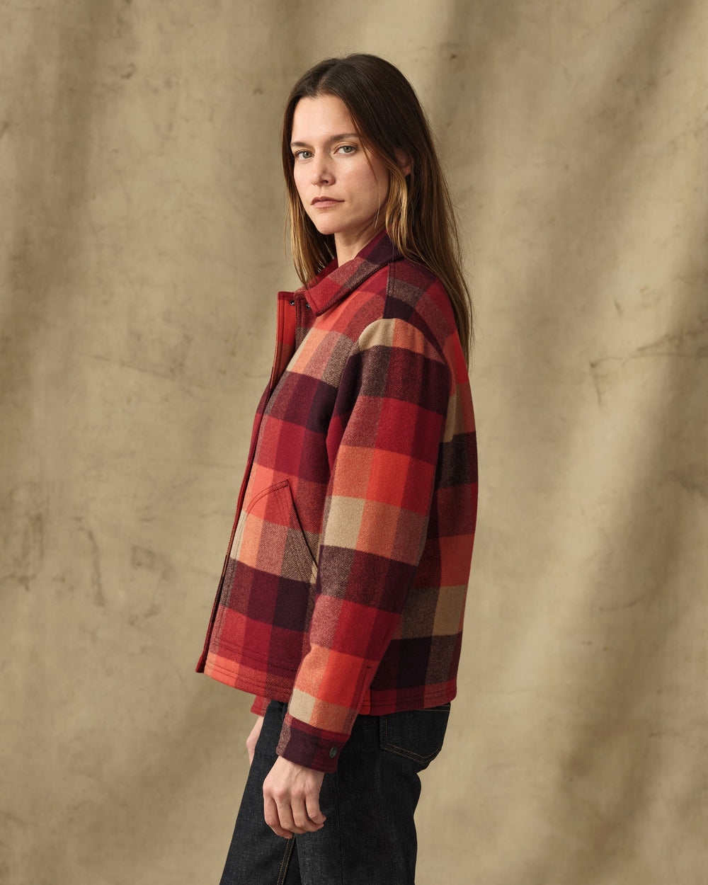 Women's Spokane Insulated Jacket - Red / Burgundy Plaid