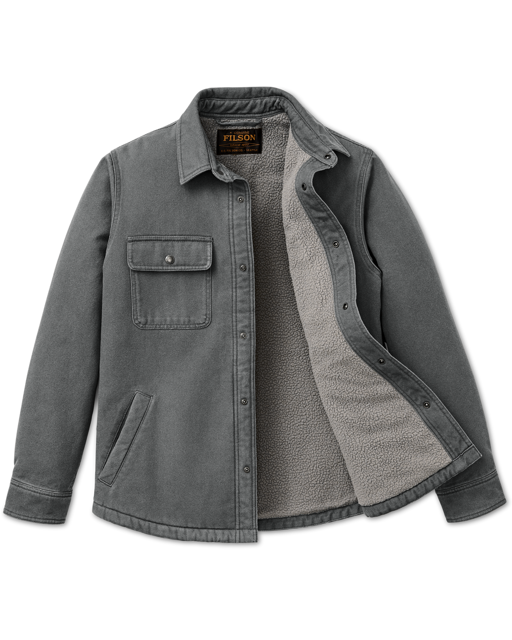 Fleece Lined Jac-Shirt - Rockslide Gray