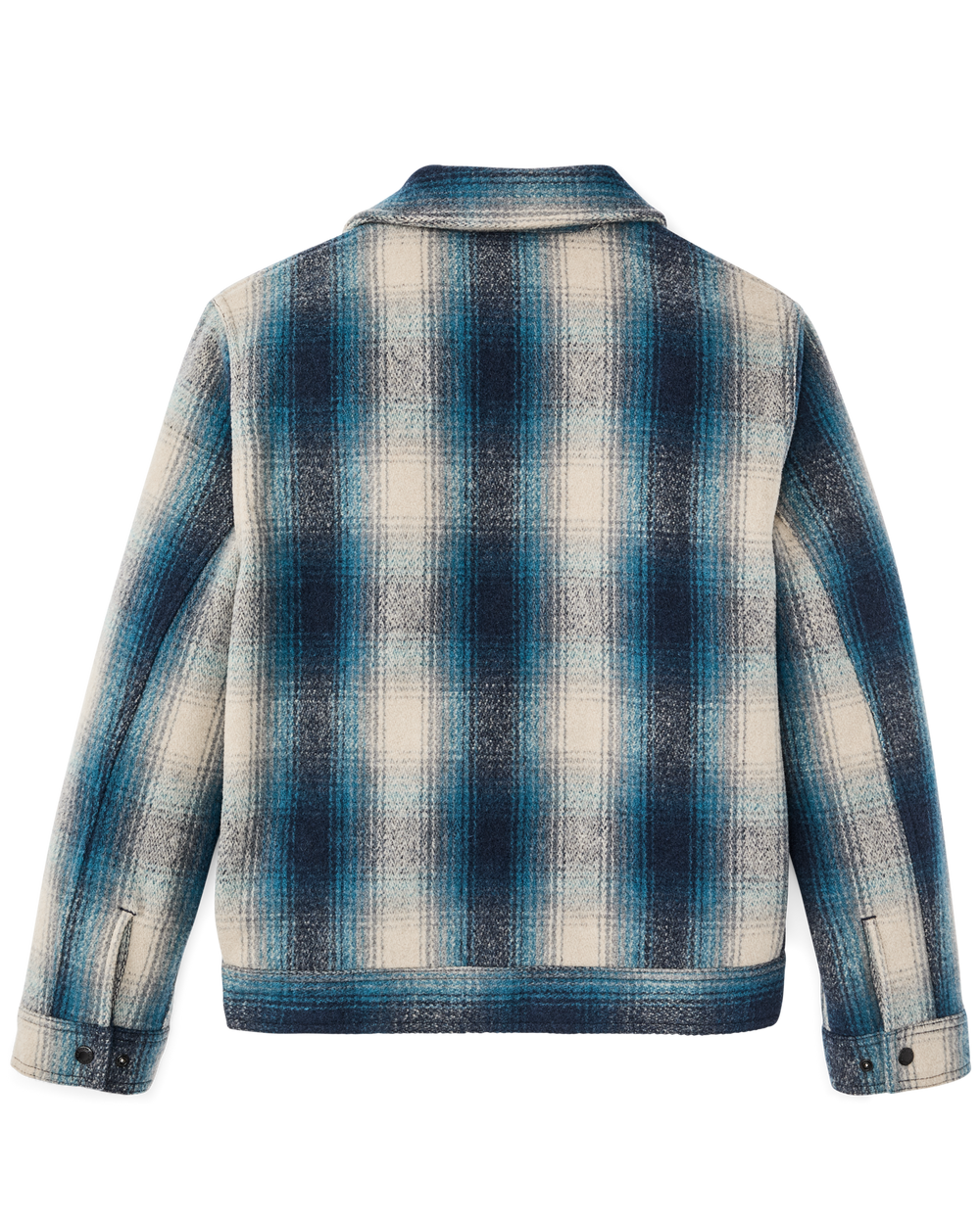Mackinaw Wool Work Jacket - Teal / Gray Ombre