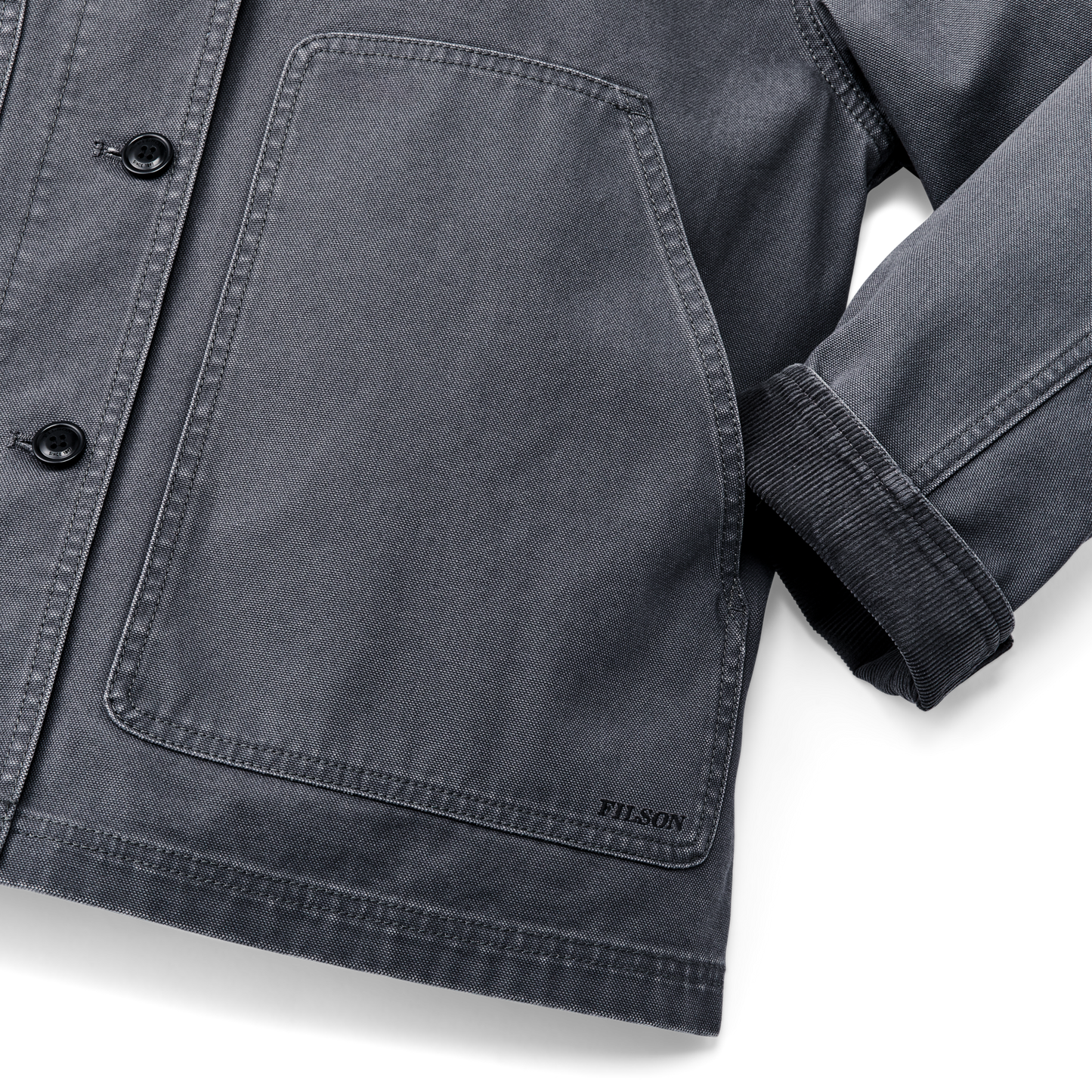Alternate view of the Filson Women's Canvas Barn Coat - Storm Blue