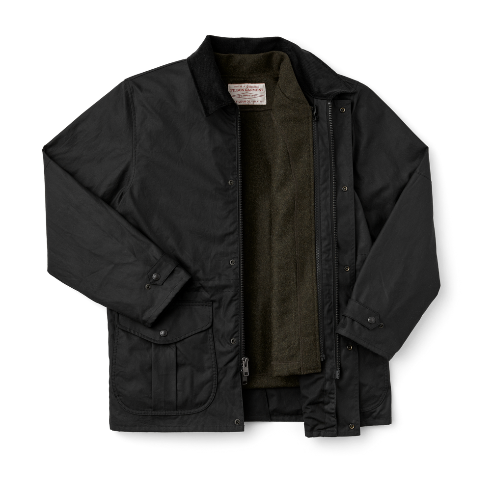 Alternate view of the Filson Cover Cloth Mile Marker Coat - Black