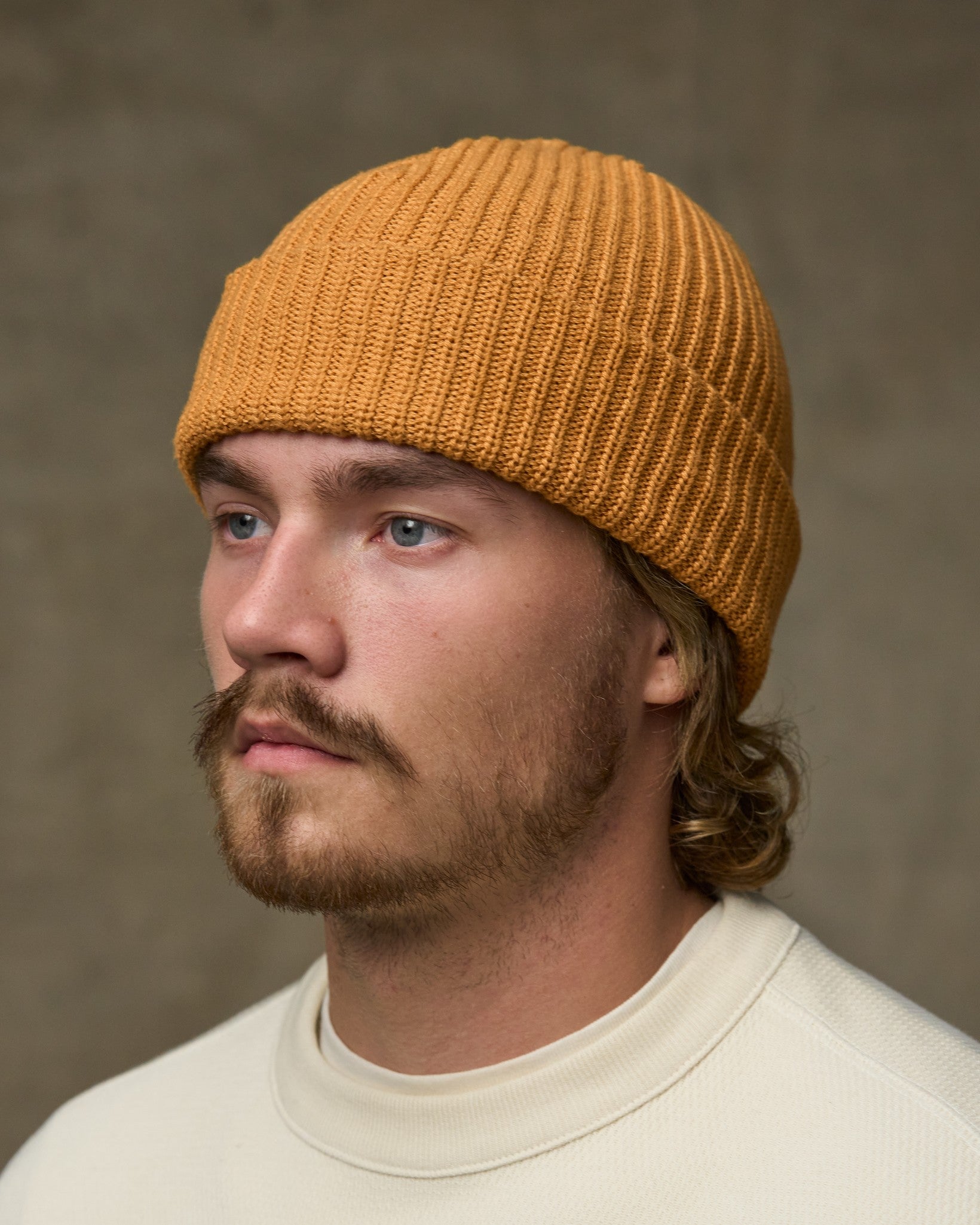 Cotton Watch Cap - Gold Ochre