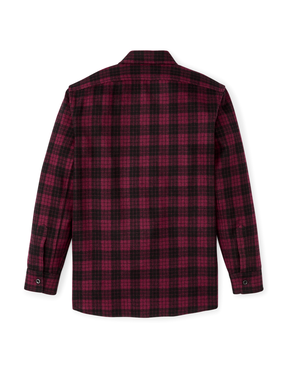 1922 Archive Wool Shirt - Deep Crimson / Black Plaid