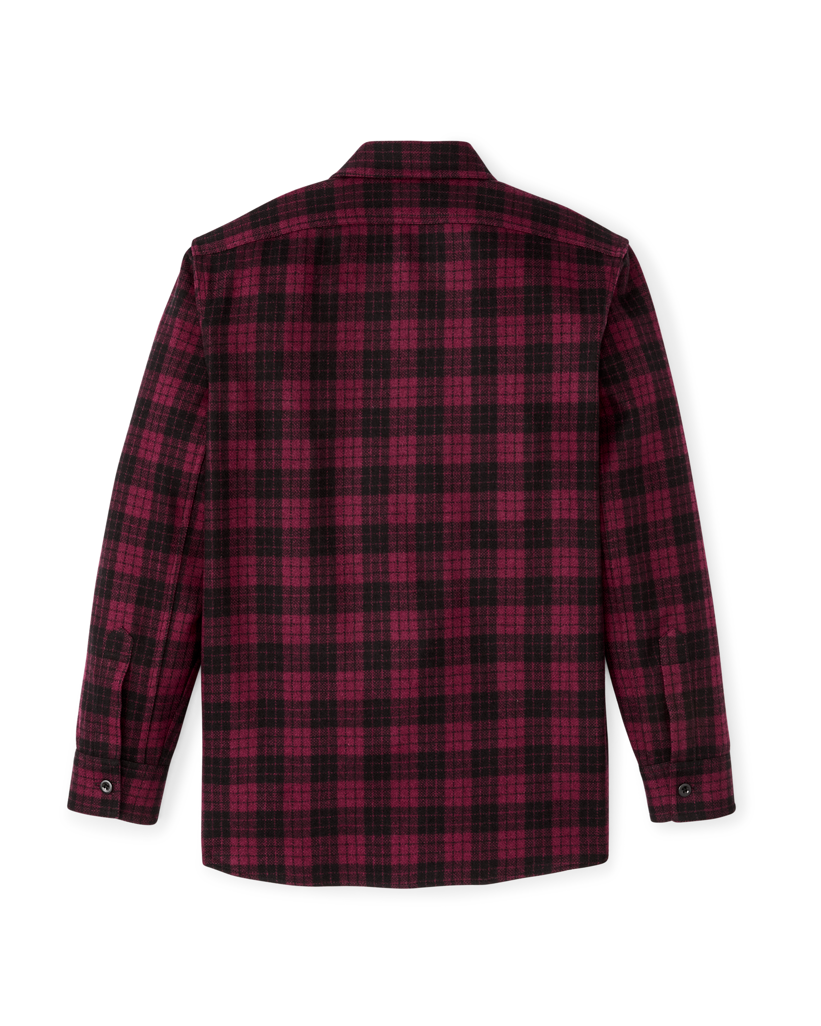 1922 Archive Wool Shirt - Deep Crimson / Black Plaid