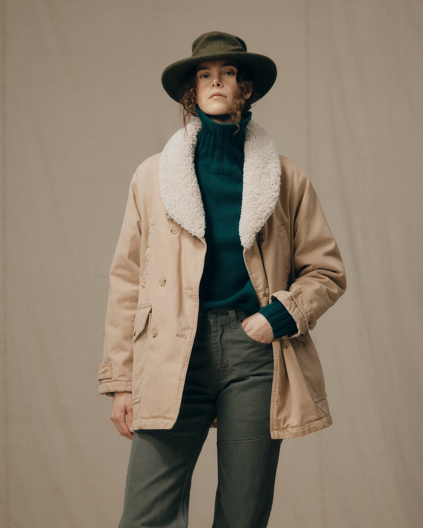 Women's Canvas Packer Coat - Natural