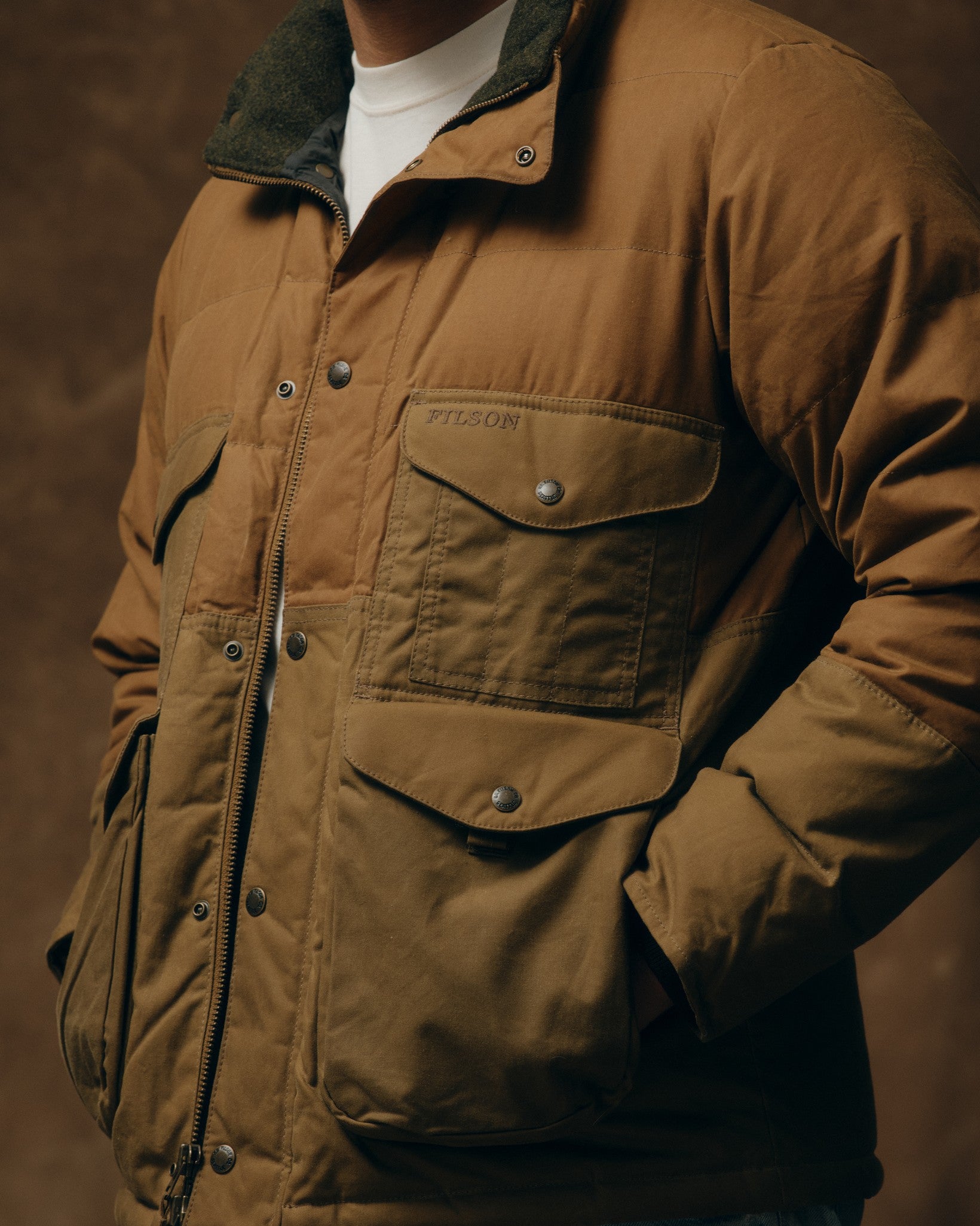 FILSON フィルソン USA製 ドライフィニッシュ クロンダイク ジャケット FILSON Filson Tin Cloth Oil Finish Shooter Hunting Jacket