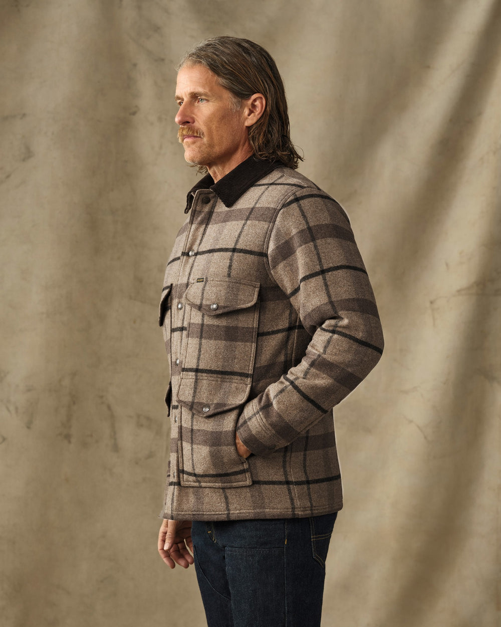 Spokane Insulated Cruiser Jacket - Brown Heather Plaid