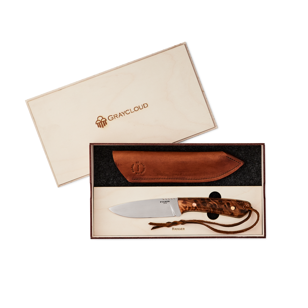 Alternate view of the Filson Filson X Graycloud Ranger Knife - Redwood Burl