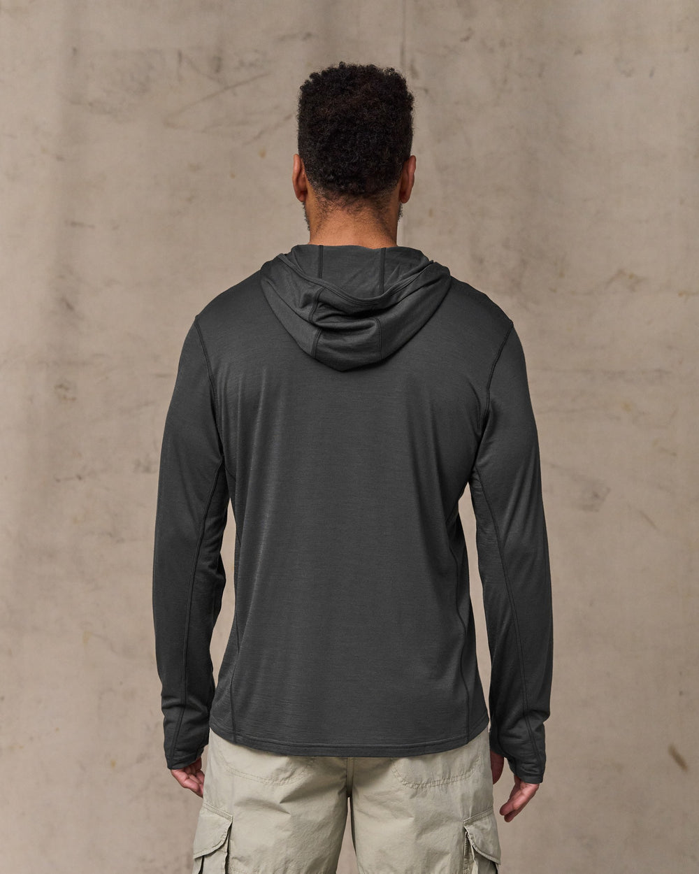Wool-Blend UPF Hoodie - Raven