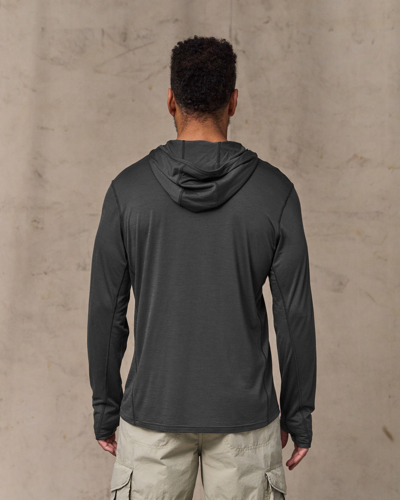 Wool-Blend UPF Hoodie - Raven