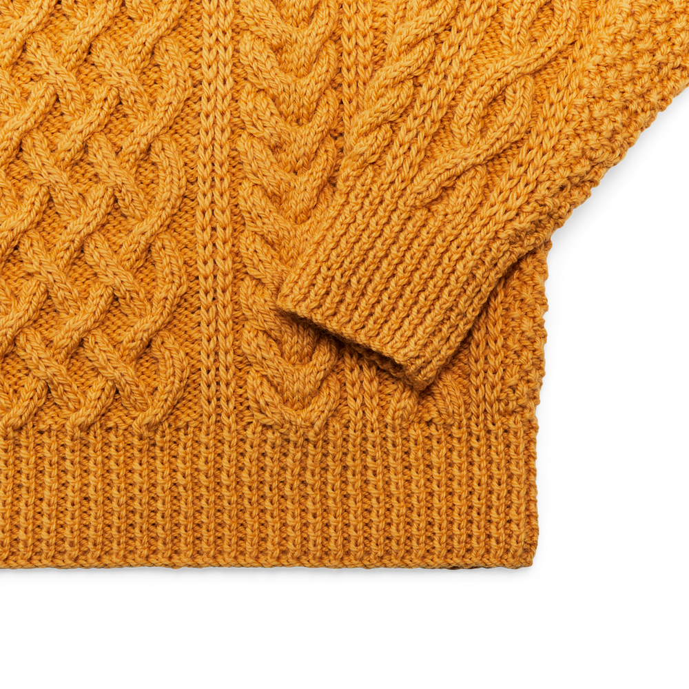 Alternate view of the Filson Wool Fisherman's Sweater - Yellow
