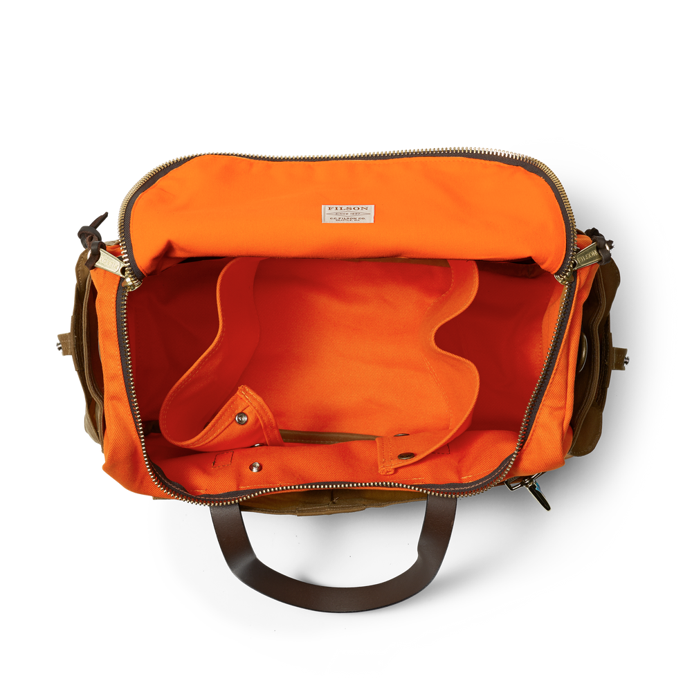 Alternate view of the Filson Heritage Sportsman Bag - Orange/ Dark Tan
