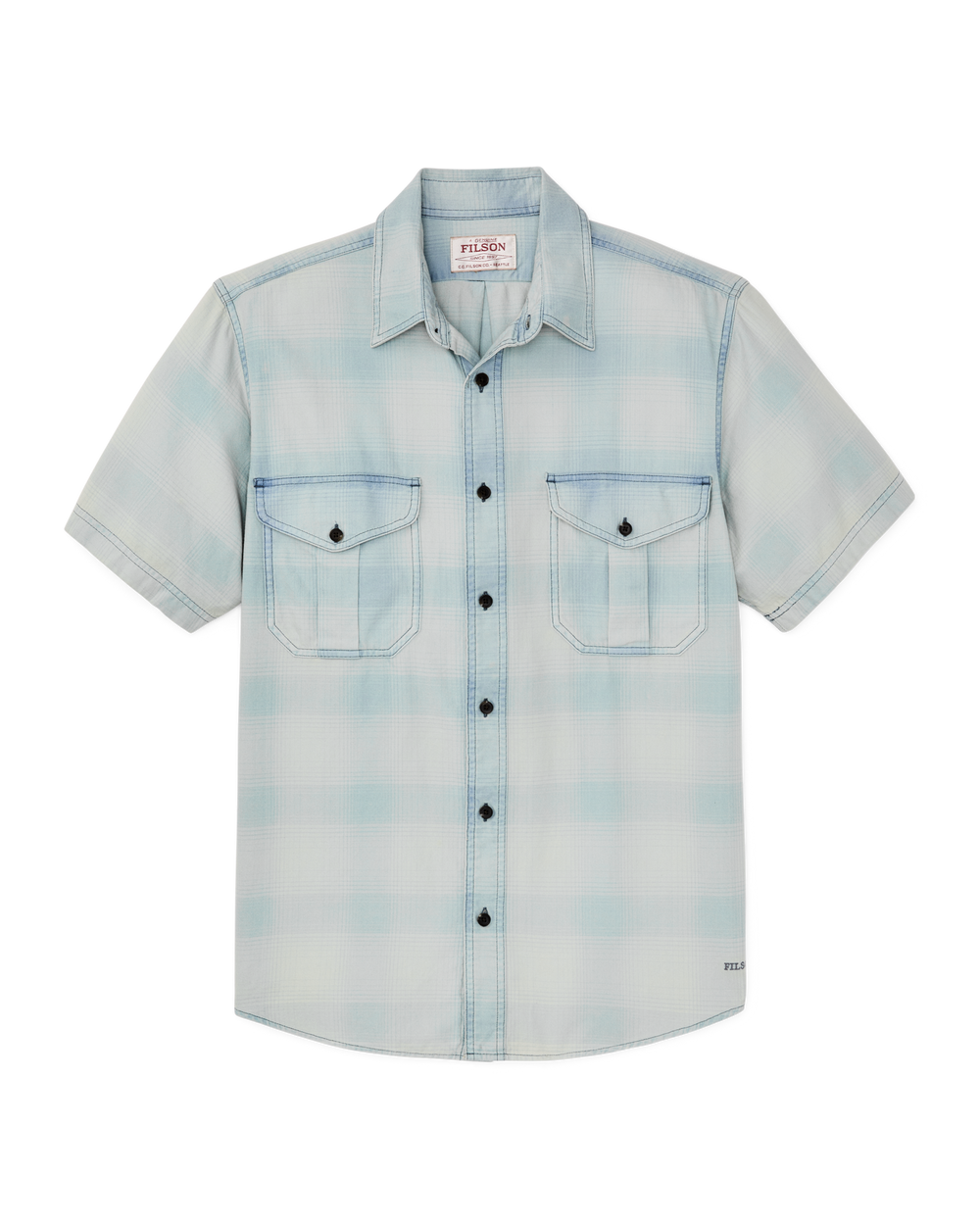 Short Sleeve Lightweight Alaskan Guide Shirt - Indigo Plaid