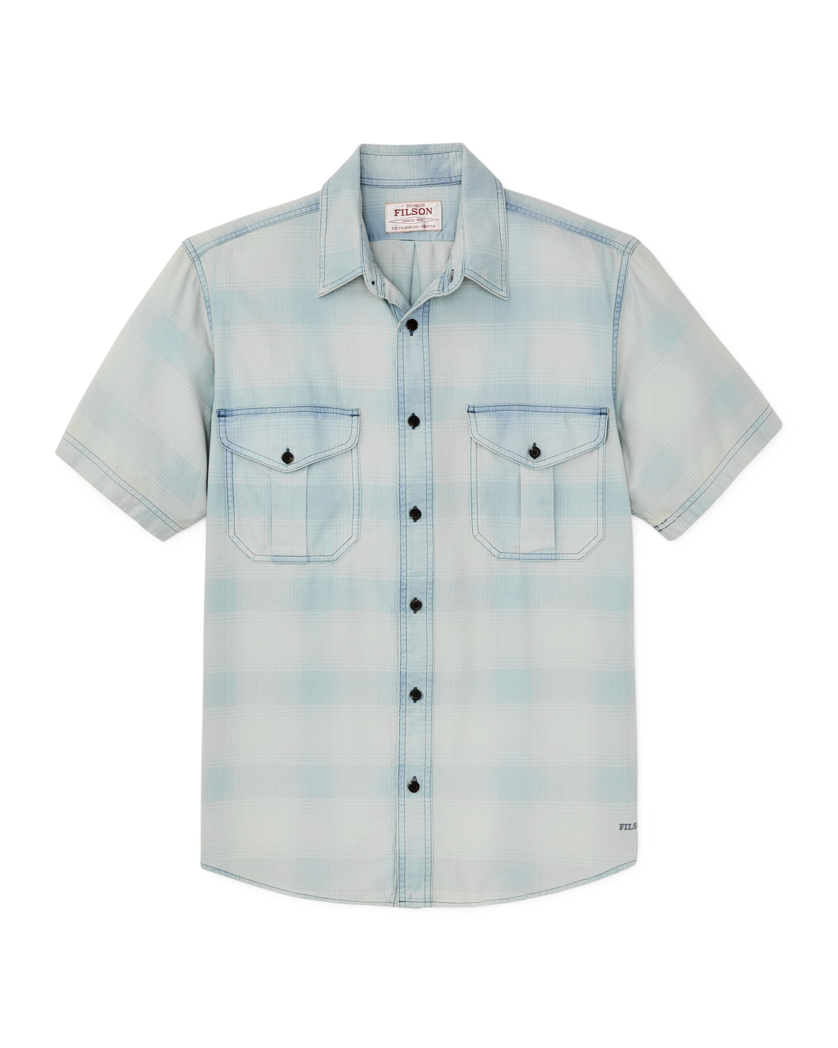 Short Sleeve Lightweight Alaskan Guide Shirt - Indigo Plaid