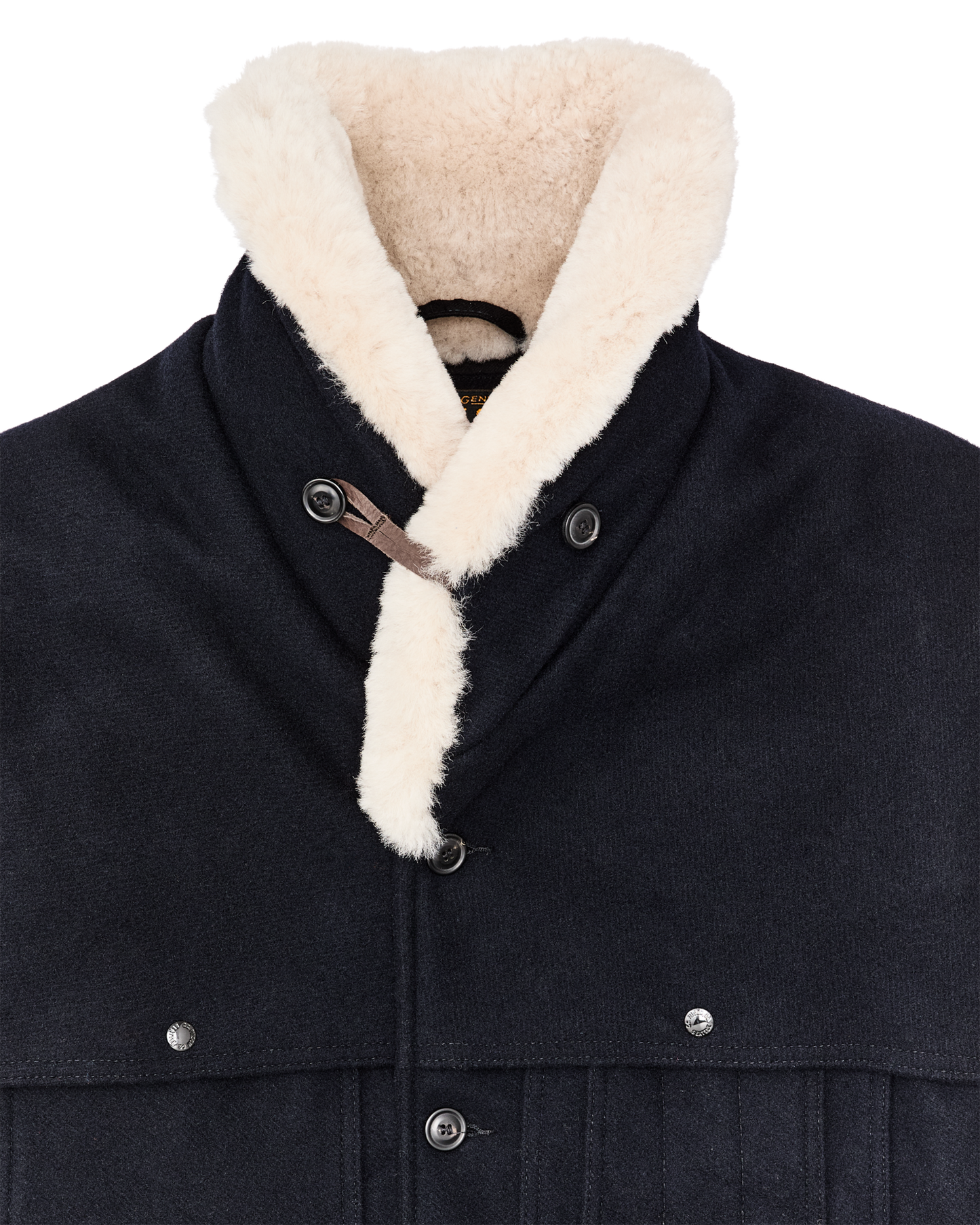 Lined Mackinaw Wool Packer Coat - Dark Navy