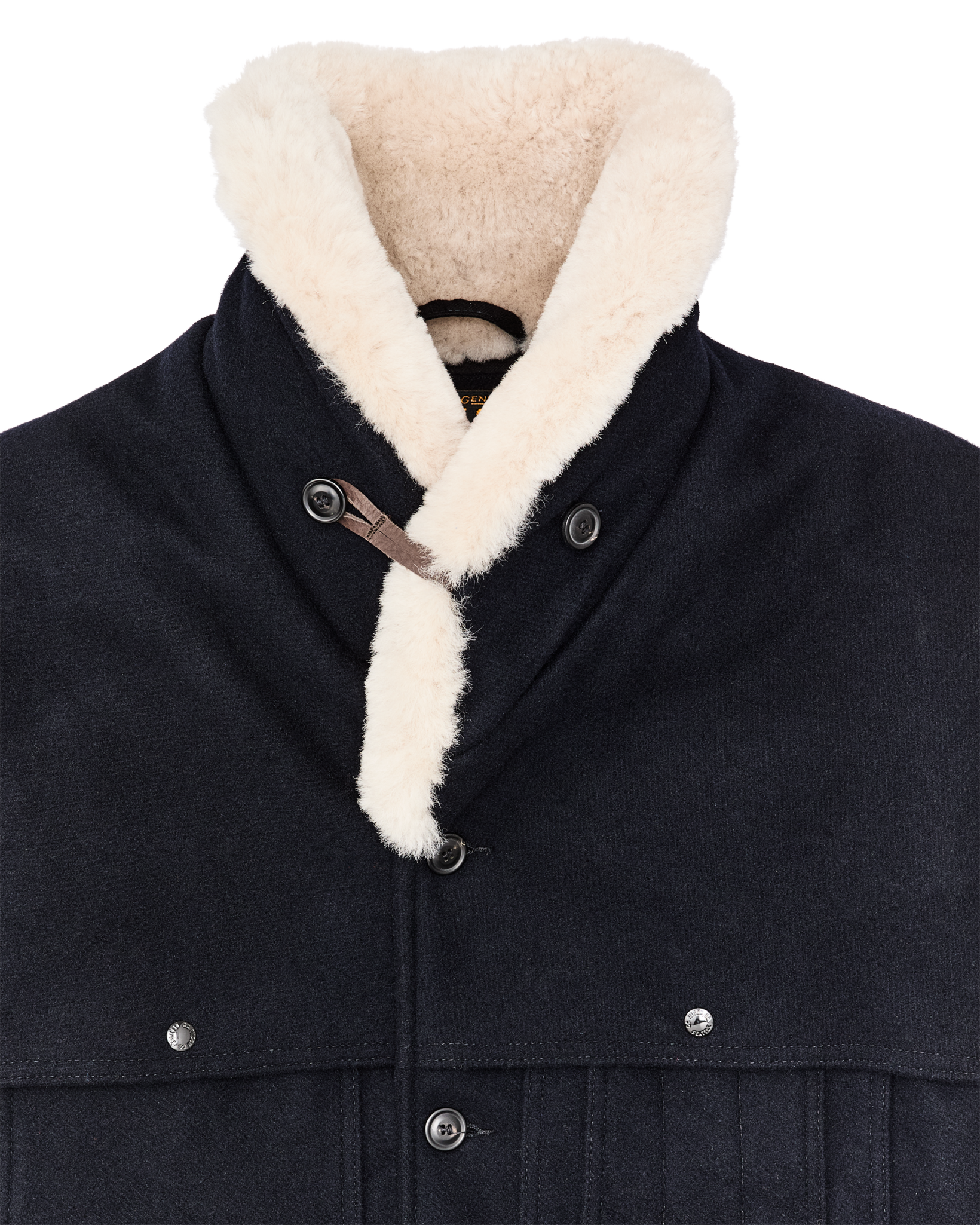 Lined Mackinaw Wool Packer Coat - Dark Navy