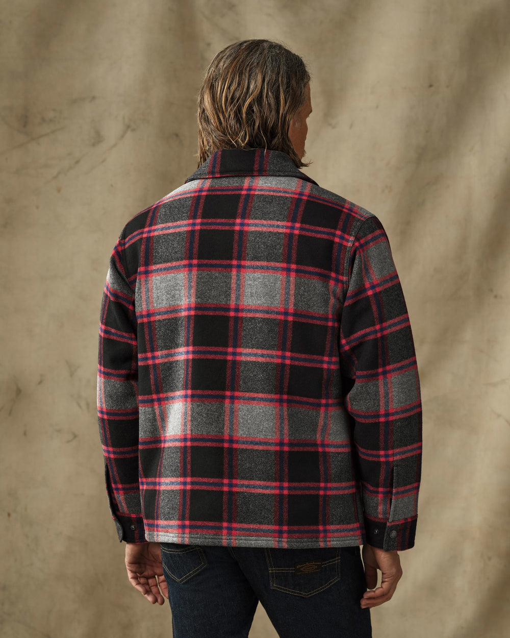 Spokane Insulated Jac-Shirt - Gray / Red Plaid